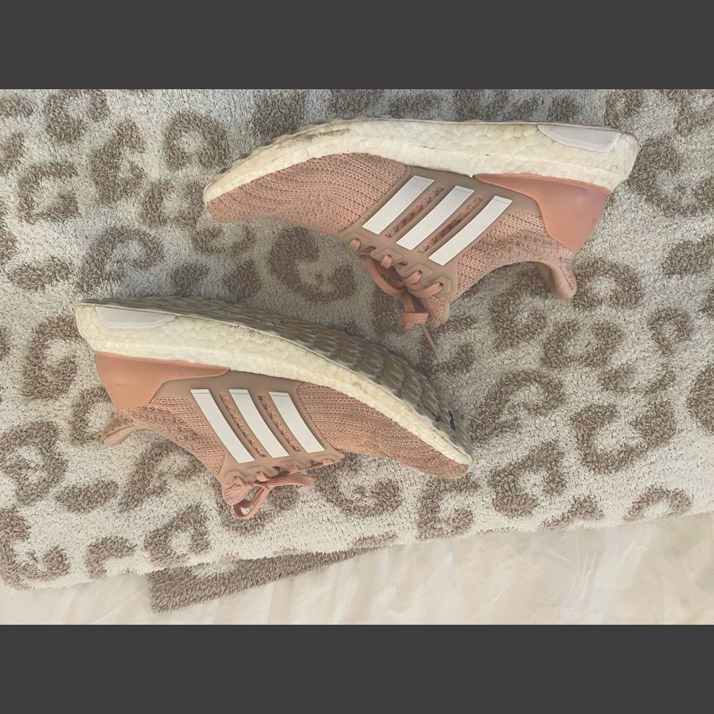 Baby pink adidas ultra boosts